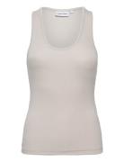 Modal Rib Tank Tops T-shirts & Tops Sleeveless Grey Calvin Klein