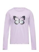 Sequins Longsleeve Tops T-shirts Long-sleeved T-Skjorte Purple Tom Tai...