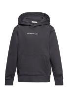 Printed Hoodie Tops Sweatshirts & Hoodies Hoodies Black Tom Tailor
