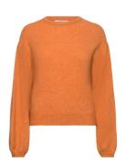 Mschlillian Hope Balloon Pullover Tops Knitwear Jumpers Orange MSCH Co...