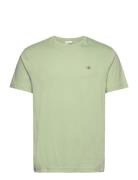 Reg Shield Ss T-Shirt Tops T-Kortærmet Skjorte Green GANT