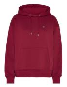 Rel Shield Hoodie Tops Sweatshirts & Hoodies Hoodies Red GANT