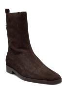 Boots Shoes Boots Ankle Boots Ankle Boots Flat Heel Brown Billi Bi