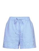 Casual Linen Short Bottoms Shorts Casual Shorts Blue Tommy Hilfiger