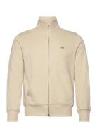 Reg Shield Full Zip Sweat Tops Sweatshirts & Hoodies Sweatshirts Cream...