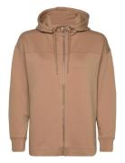 D1. Full Zip Hoodie Tops Sweatshirts & Hoodies Hoodies Beige GANT