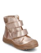 Boots - Flat - With Velcro Vinterstøvler Med Burrebånd Gold ANGULUS