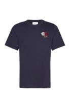 Felipe T-Shirt Tops T-Kortærmet Skjorte Navy Les Deux