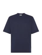 Mid Sleeve T-Shirt Gots Tops T-Kortærmet Skjorte Navy Resteröds