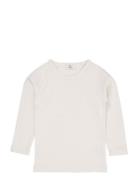 Melange Ls T-Shirt Tops T-shirts Long-sleeved T-Skjorte Cream Copenhag...