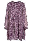 Blossom Mini Dress Kort Kjole Purple Once Untold