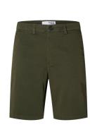 Slhslim-Miles Flex Shorts Noos Bottoms Shorts Chinos Shorts Green Sele...