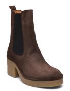 Laurell Platform Shoes Chelsea Boots Brown Anonymous Copenhagen