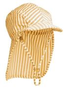Lusio Seersucker Sun Hat Solhat Yellow Liewood