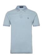 Slim Fit Mesh Polo Shirt Tops Polos Short-sleeved Blue Polo Ralph Laur...