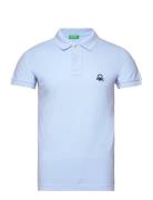 H/S Polo Shirt Tops Polos Short-sleeved Blue United Colors Of Benetton
