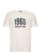 T-Shirt Tops T-Kortærmet Skjorte Cream United Colors Of Benetton