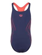 G Reflecting Swimsuit Swim Pro Back Black-Water Badedragt Badetøj Navy...