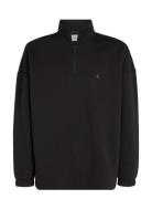 Colorblock Half Zip Tops Sweatshirts & Hoodies Sweatshirts Black Calvi...