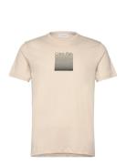 Ombre Embroidered Logo T-Shirt Tops T-Kortærmet Skjorte Cream Calvin K...