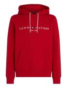 Tommy Logo Hoody Tops Sweatshirts & Hoodies Hoodies Red Tommy Hilfiger