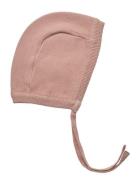 Bonnet Knit Accessories Headwear Hats Baby Hats Pink Huttelihut