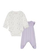 Set W. Body & Romper Rib Sets Sets With Body Purple Fixoni