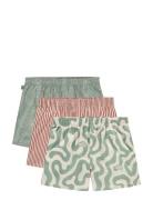 3-Pack - Swirls - Striped - Paisley Boxers Underwear Boxer Shorts Gree...
