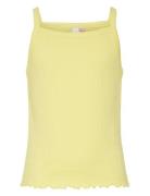 Vmlavender Sl Rib Top Jrs Girl Tops T-shirts Sleeveless Yellow Vero Mo...