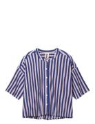 Naram Over D Shirt Tops Shirts Short-sleeved Blue Bongusta