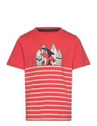 T-Shirt Ss Tops T-Kortærmet Skjorte Red Minymo