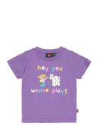 Lwtay 201 - T-Shirt S/S Tops T-Kortærmet Skjorte Purple LEGO Kidswear