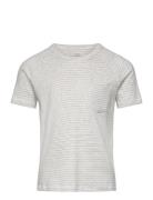 Striped T-Shirt With Pocket Tops T-Kortærmet Skjorte Grey Copenhagen C...