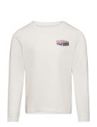 Nkfvix Ls Top Tops T-shirts Long-sleeved T-Skjorte Cream Name It