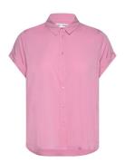 Majan Ss Shirt 9942 Tops Shirts Short-sleeved Pink Samsøe Samsøe