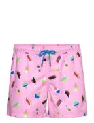 Ice Cream Swim Shorts Badeshorts Pink Happy Socks