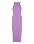 Drewgz Sl Long Dress Knælang Kjole Purple Gestuz