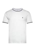 Org Piq Tee Ribbed T Tops T-Kortærmet Skjorte White Original Penguin