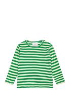 Tnsfinn L_S Rib Tee Tops T-shirts Long-sleeved T-Skjorte Green The New