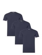 Slhroland Ss O-Neck Tee 3-Pack Noos Tops T-Kortærmet Skjorte Navy Sele...