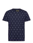 Allover Pony Cotton Jersey Sleep Shirt Tops T-Kortærmet Skjorte Navy P...