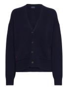 Wool-Blend V-Neck Cardigan Tops Knitwear Cardigans Navy Polo Ralph Lau...