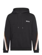 Iconic Hoodie Tops Sweatshirts & Hoodies Hoodies Black BOSS