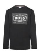 Long Sleeve T-Shirt Tops T-shirts Long-sleeved T-Skjorte Black BOSS