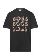 Short Sleeves Tee-Shirt Tops T-Kortærmet Skjorte Black BOSS