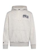 Logo Fleece Hoodie Tops Sweatshirts & Hoodies Hoodies Grey Polo Ralph ...