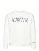 Printed Cotton Sweatshirt Tops Sweatshirts & Hoodies Sweatshirts White...