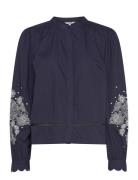 Pauline-M Tops Blouses Long-sleeved Navy MbyM