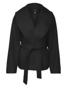 Vmanne Bergen Jacket Lcs Uldjakke Jakke Black Vero Moda