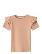 Nmfgago Kuo Ss Slim Top Lil Tops T-Kortærmet Skjorte Pink Lil'Atelier